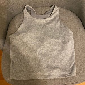 Athleta Girl Gray long sports bra/crop top size L/12